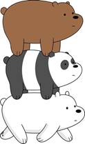 A cartoon of bears stacked on each other

Description automatically generated